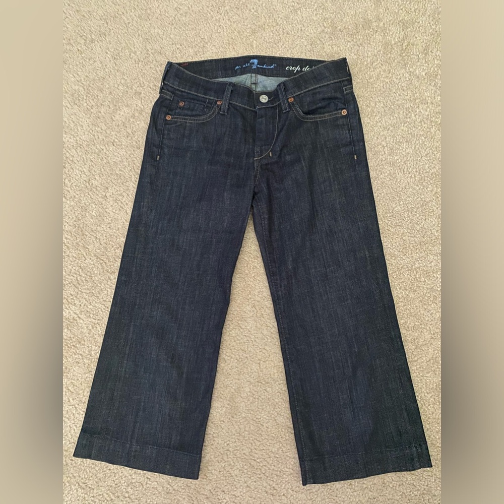 7 For All Kind Mankind Cropped Dojo Jeans Size 25